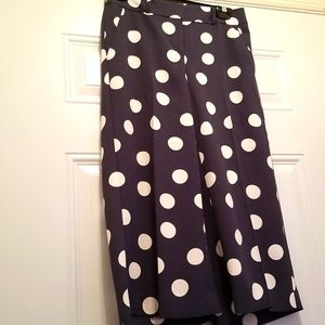 Ann Taylor Dark Gray/Light Color Polka Dot Pants